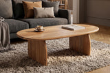 Couchtisch SCULPTURA 110cm skulpturale Form Akazienholz natur