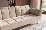 Schlafsofa BOUTIQUE 215cm 3-Sitzer Samt Champagner Beige