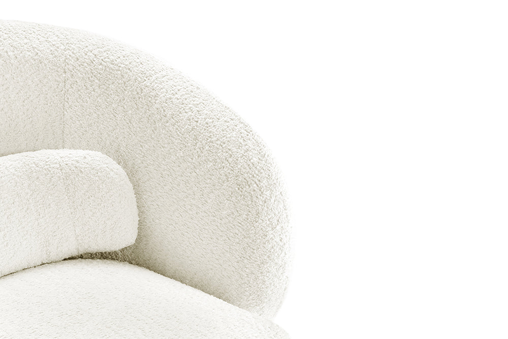 Sessel BOSSA NOVA drehbar Bouclé weiß