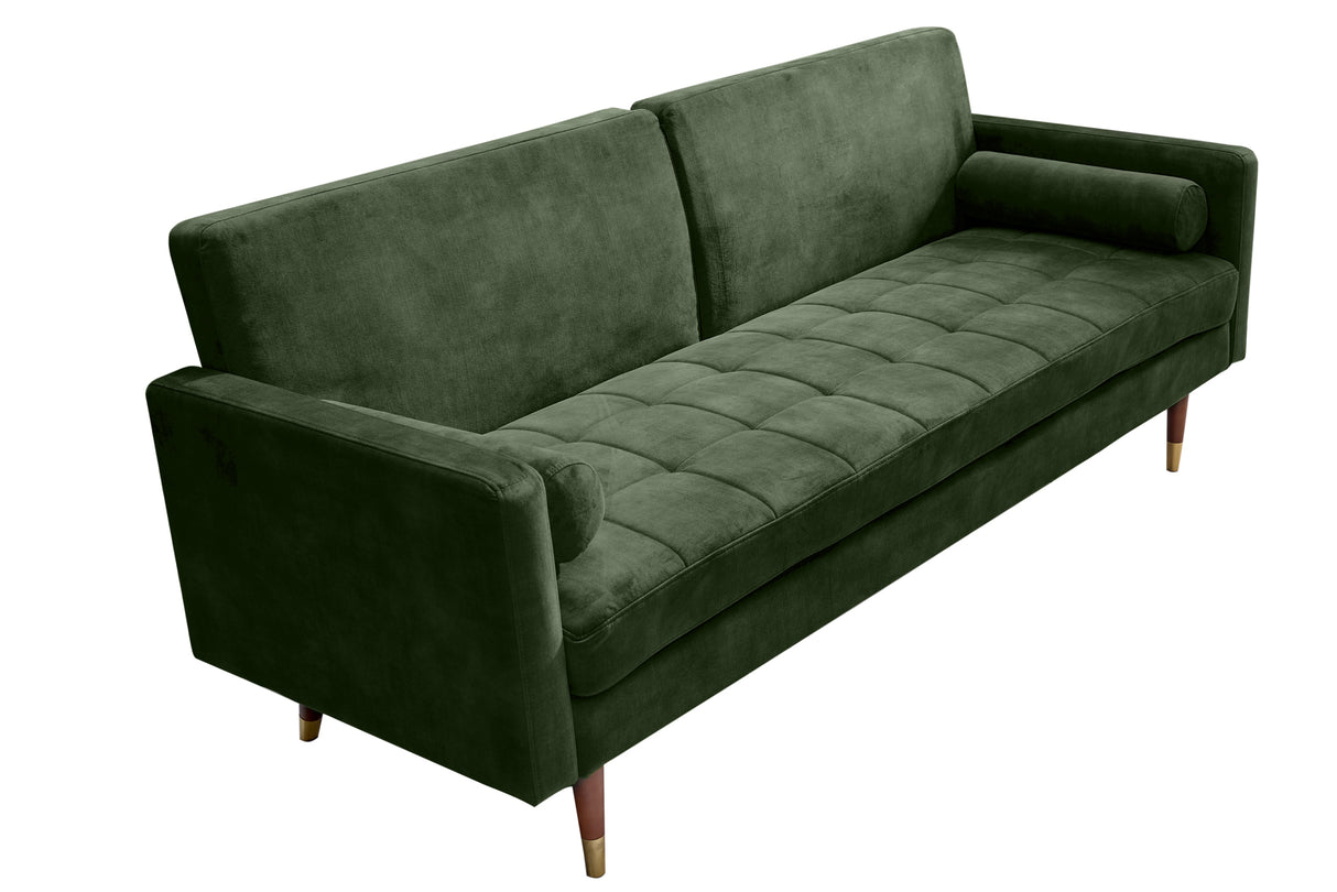 Sofa bed COUTURE 200cm micro velour green