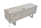Sitzbank Truhe FACTORY LOFT 115cm Mangoholz taupe braun