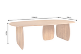 Dining table SCULPTURA 240cm oval sculptural frame acacia wood brown
