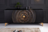 Sideboard GOLDEN SUNSET 180cm 3D mango schwarz