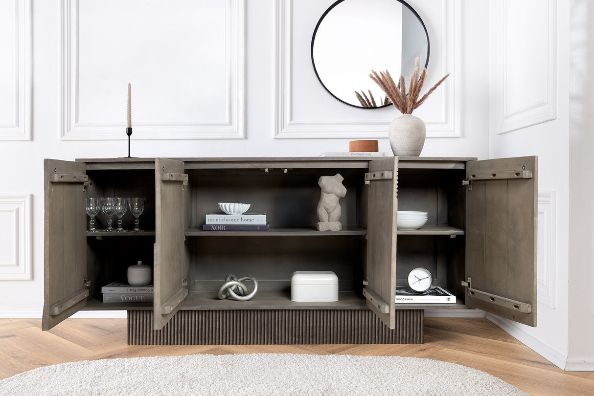 Sideboard ART DECO 170cm 3D Mangoholz grau