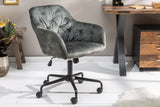 Office chair THE DUTCH COMFORT 46-55cm with armrest velvet green