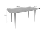 Dining table MILANO 160cm ceramic anthracite marble