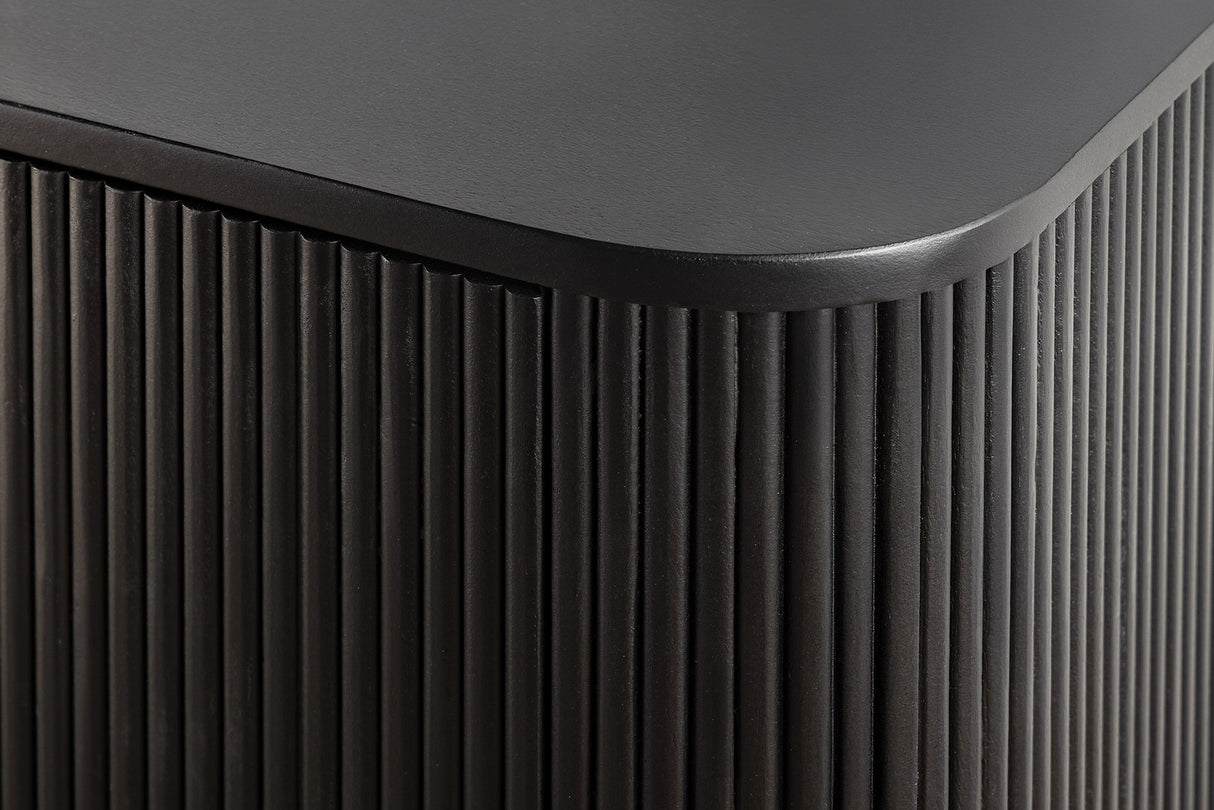 Sideboard GATSBY 160cm Retro-Stil Mango Schwarz Gold Handarbeit