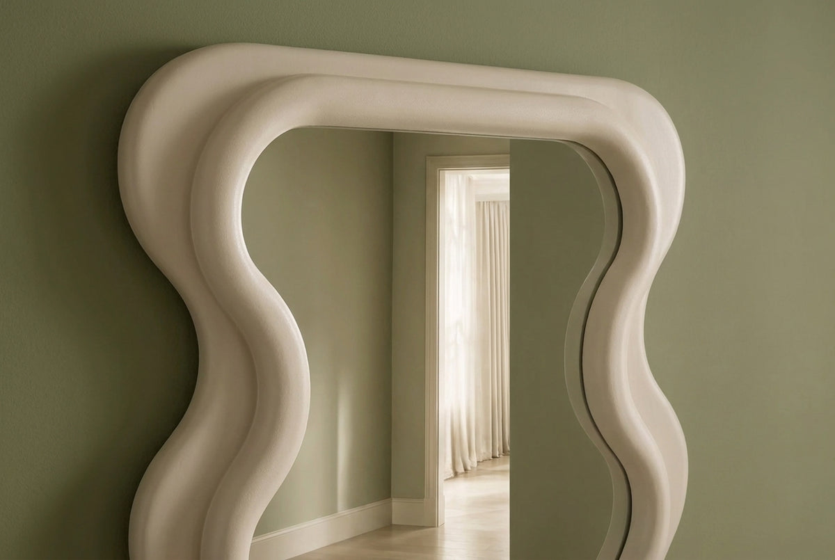 Wall mirror CURVY 160cm greige