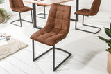 Cantilever chair MIAMI microfibre brown