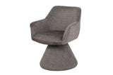 Swivel chair AMBIENTO 180° auto-return w/ armrests stone