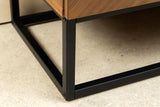 Sideboard GRANDEZZA 180cm walnut wood look w/ black metal frame