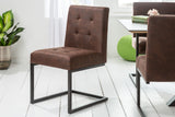 Cantilever chair RIDER microfibre vintage brown