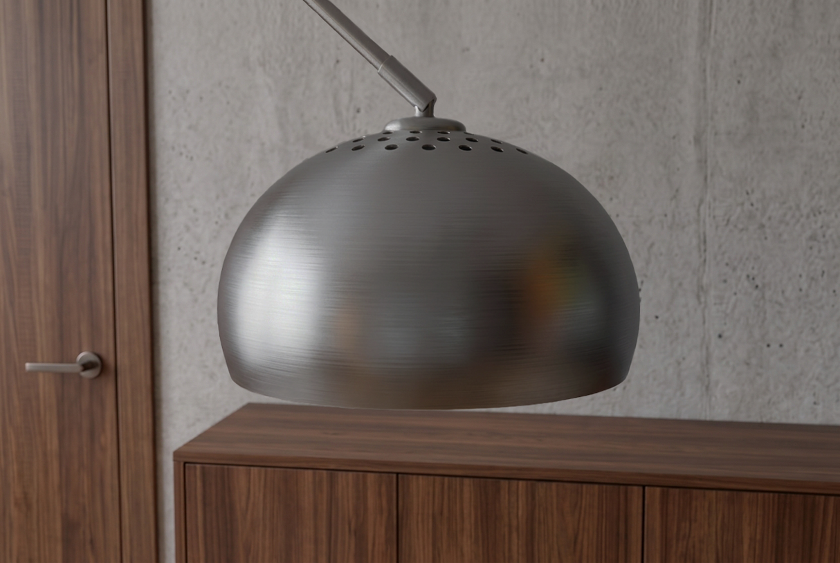 Floor lamp BIG BOW 170-210cm satin chrome w/ marble base