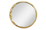 Wandspiegel PORTRAIT 55cm gewellter Rahmen gold Metall handgefertigt