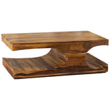 Coffee table GOA 105cm w/ storage space sheesham wood brown
