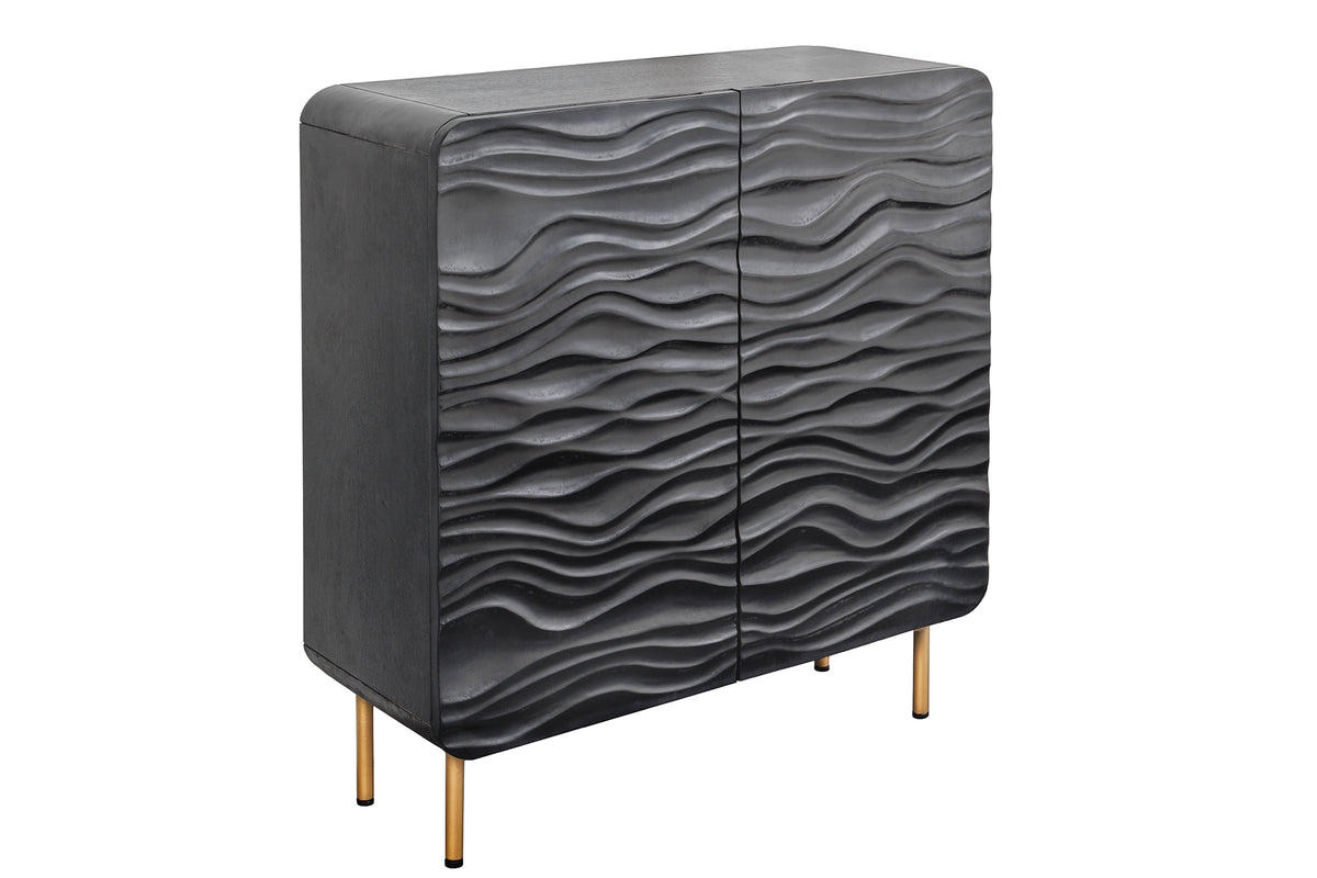 Vysoká komoda WAVE 120cm mango černá