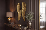 Wall decoration FALLEN ANGEL 65cm angel wings antique gold