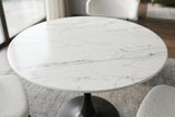 Bistro table LYON 80cm round ceramic white