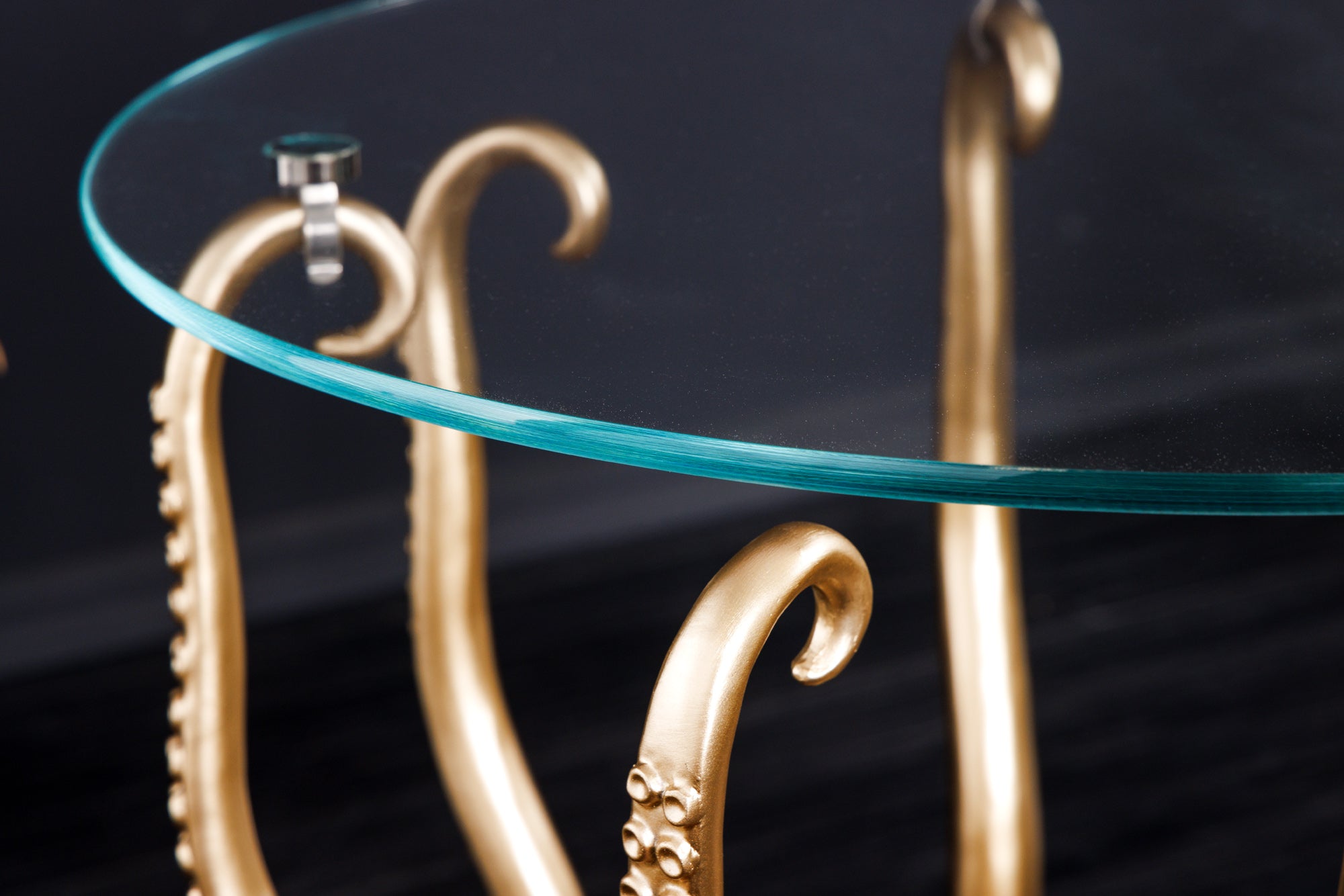 Masă laterală OCTOPUS 50cm aurie cu lampă  [4]