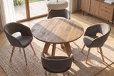 Dining table ART WOOD 100cm round mango wood brown