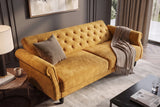 Sofa bed MAISON BELLE AFFAIRE 220cm velvet mustard yellow