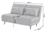 Sleeping chair SMART MULTIFUNCTION 140cm velvet grey