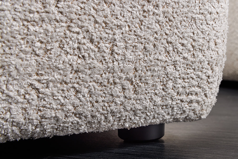 Sofa ROYAL 120cm Federkern Bouclé Champagnerbeige