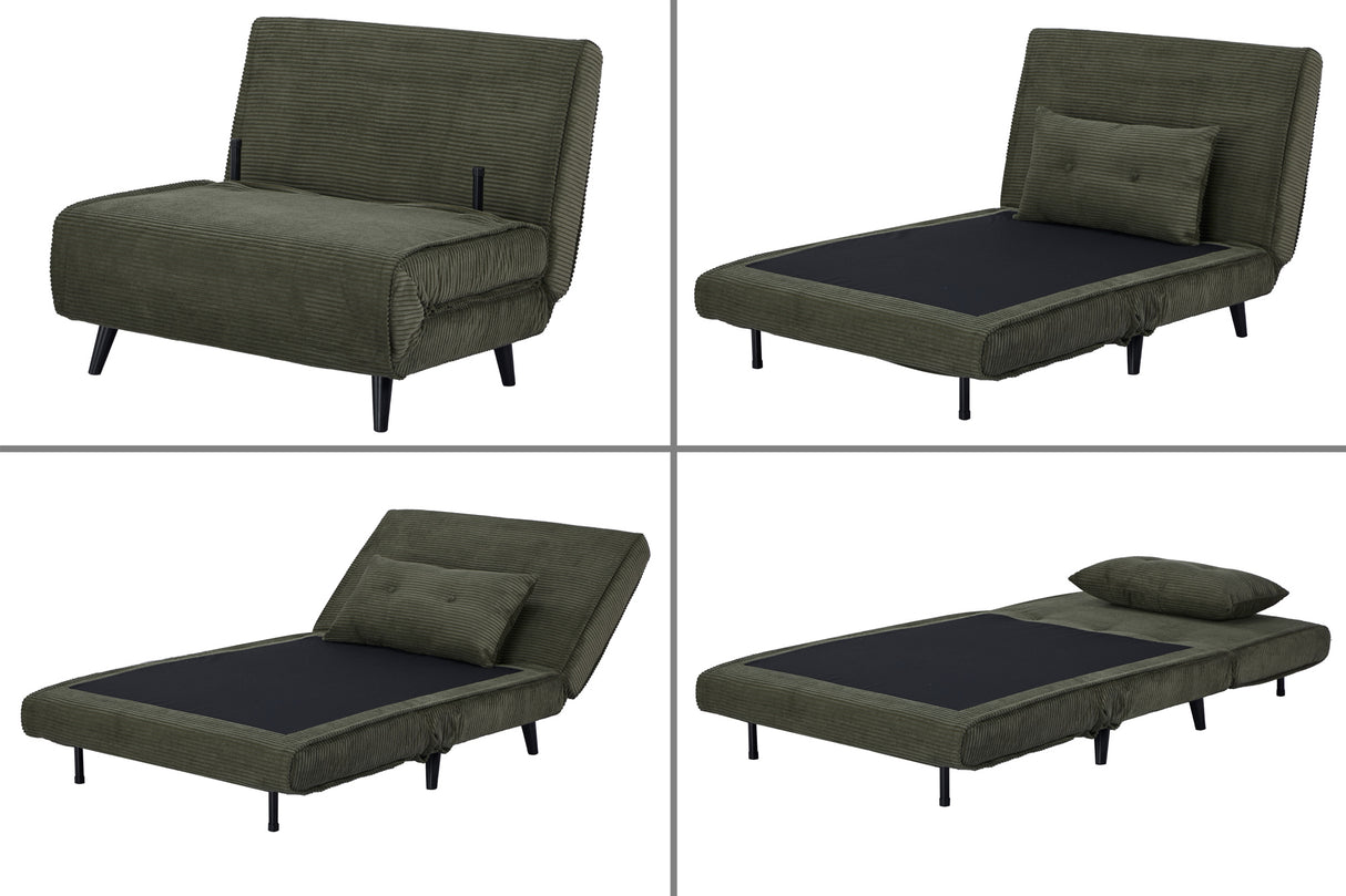 Schlafsessel SMART MULTIFUNCTION 100cm Kordel grün