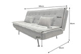 Sofa bed JAZZ 195cm 3-seater cord greige