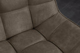 Stuhl ROADSTAR Microfaser taupe mit schwarzen Metallbeinen