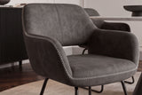 Chair MUSTANG with armrests microfibre antique grey