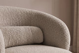 Armchair BOSSA NOVA 360° rotatable bouclé taupe