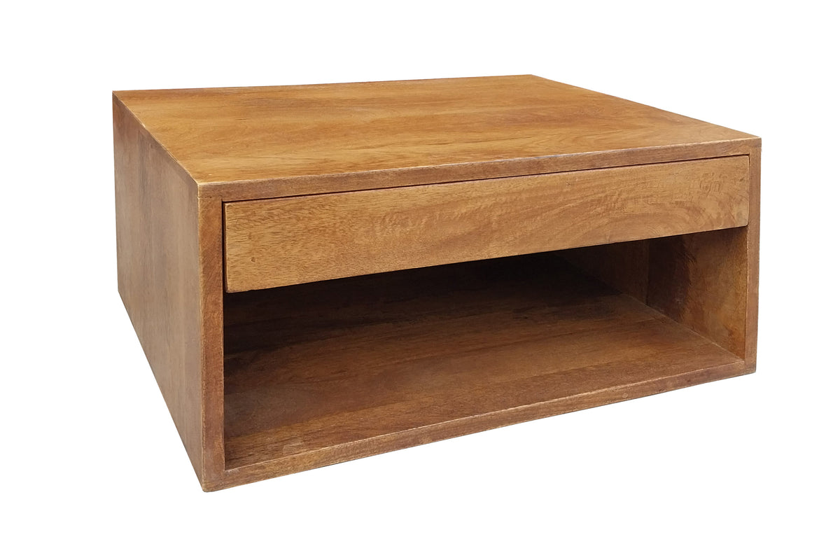 Bedside table PURE 50cm hanging mango wood brown honey finish