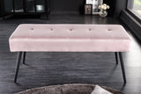 Bank BOUTIQUE 100cm Samt rosa