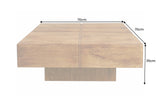 Coffee table BOLT 70cm mango wood brown honey finish