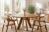 Esstisch ART WOOD Ø 140cm rund Mangoholz naturbraun