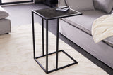 Side table SLIM LINE 45cm marble look anthracite