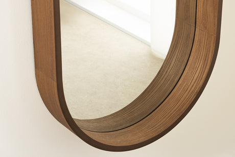 Wall mirrow PORTRAIT 165cm walnut wood veneered