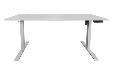 Office desk WHITE DESK 140cm height adjustable white w/ white frame