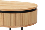 Office desk ATELIER 120cm natural oak wood look w/ black metal frame