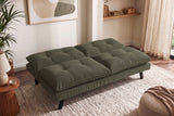 Sofa bed COCOONING 190cm 3-seater cord green