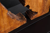 Table lamp DESIGNED BY NATURE 60cm raintree wood natural black w/ white shade handmade