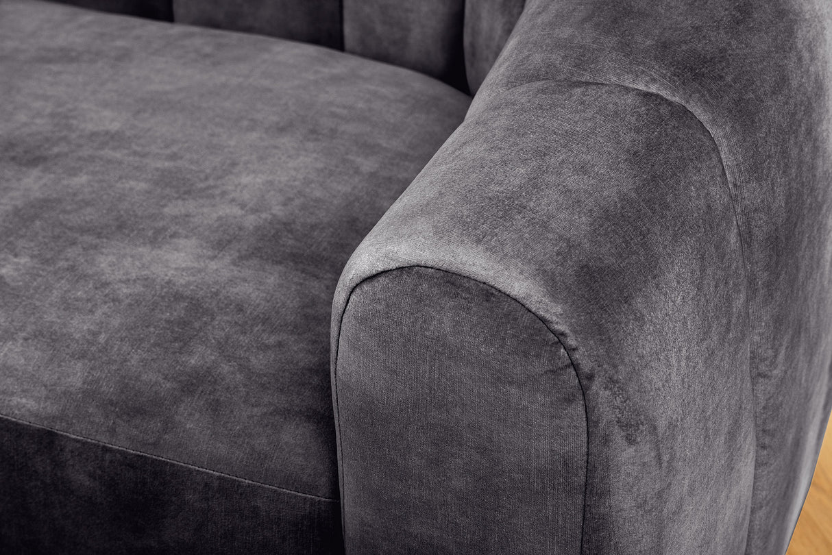 Sofa BABYLON 200cm 3-Sitzer Samt anthrazit