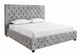 Bed PARIS CHESTERFIELD 180x200cm bouclé grey