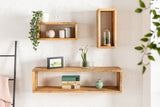 Wall shelf HEMINGWAY 43-94cm set of 3 mango natural