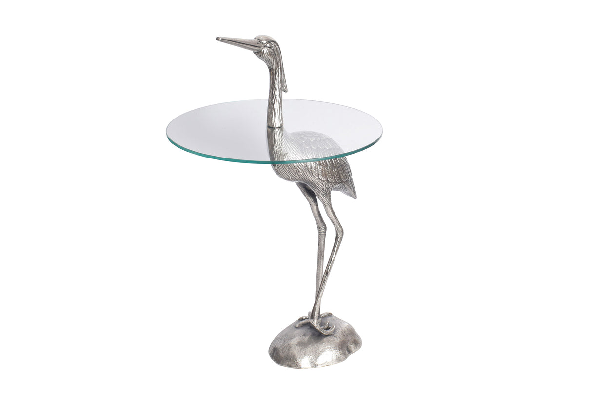 Beistelltisch WILDLIFE HERON 90cm silber