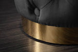 Stool MODERN BAROCK 35cm velvet black gold