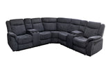 Cinema armchair HOLLYWOD 5-seater textured fabric dark grey