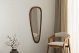 Wall mirror ORGANIC 120cm massive wood walnut wood look