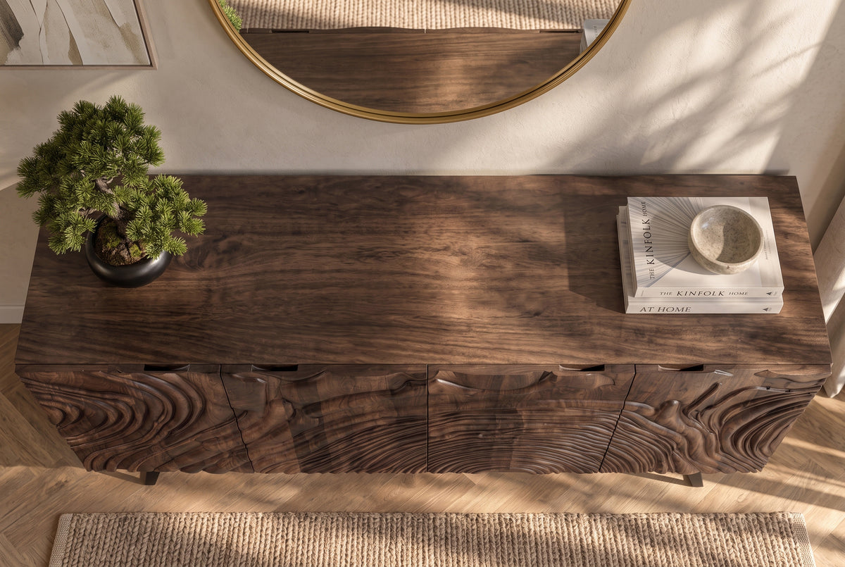 Sideboard FLUID 175cm 3D mango wood brown
